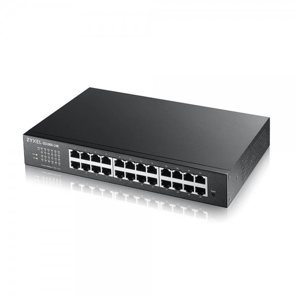 Zyxel Switch smart managed Layer2 24 Port Â• 24x 1 GbE Â• PoE Budget 130 Watt Â• 12x PoE at Â• 19&quot; Â• GS1900-24EP