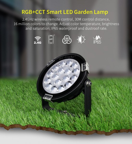 Synergy 21 LED Garten Lampe 9W RGB-WW mit Funk und WLAN IP65 24V *Milight/Miboxer*