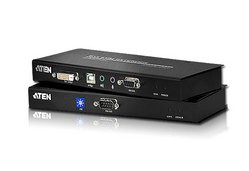 Aten KVM-Extender, 60mtr.1xPC, 1xMon., DVI, USB, Audio,