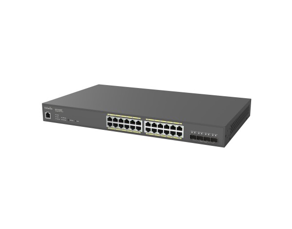 EnGenius Switch full managed Layer2+ 28 Port • 24x 1 GbE • PoE Budget 410W • 24x PoE at • 4x SFP+ • 19&quot; • ECS1528FP • EnGenius Cloud