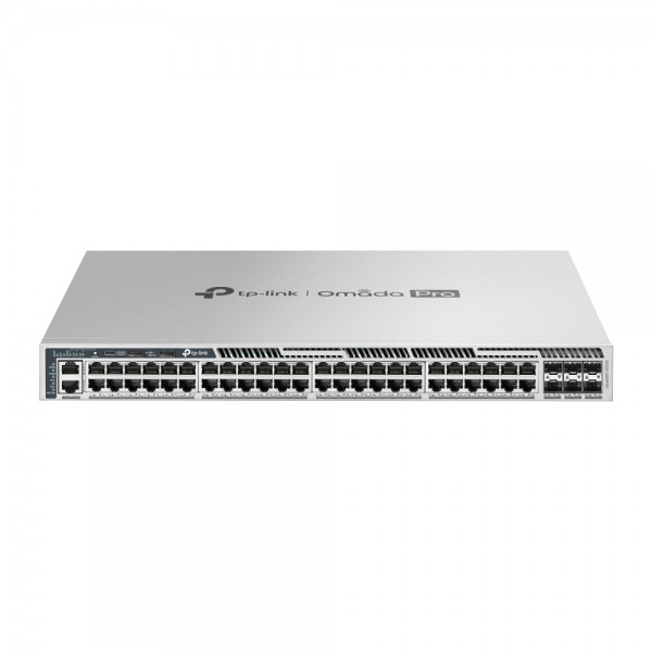 Omada PRO full managed Layer 3 Switch • 54 Port • 48x 2.5GbE, 6x SFP28 • PoE Budget 1484, 48x PoE bt • Omada PRO • S6500-48MPP6Y