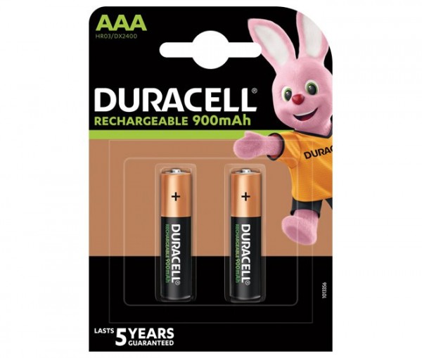 Batterie Akku wiederaufladbar AAA 1,2V (HR03) Duracell StayCharged - 2er-Pack