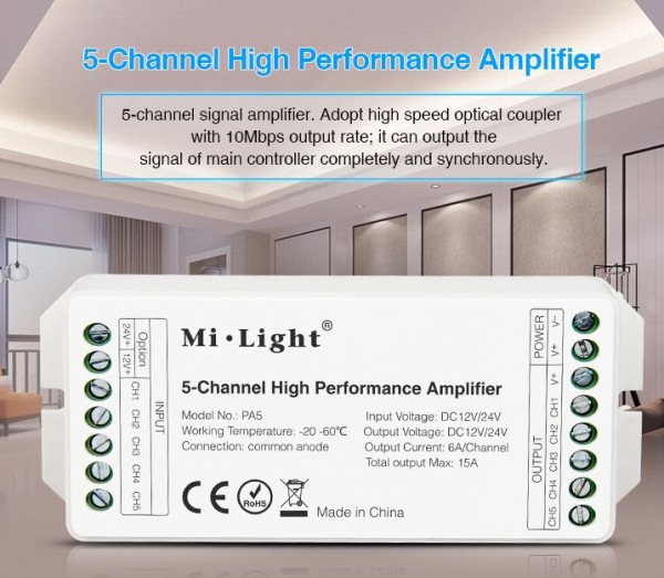 Synergy 21 LED Controller 5-Channel Amplifier *Milight/Miboxer*