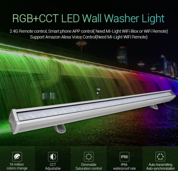 Synergy 21 LED Wallwasher 48W RGB+CCT IP66 *Milight/Miboxer*