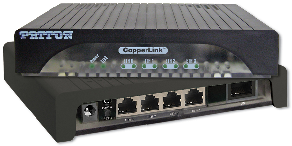 Patton High Speed CopperLink 1211 Ethernet Extender; 1 x 10/100BaseTX; RJ45 Line