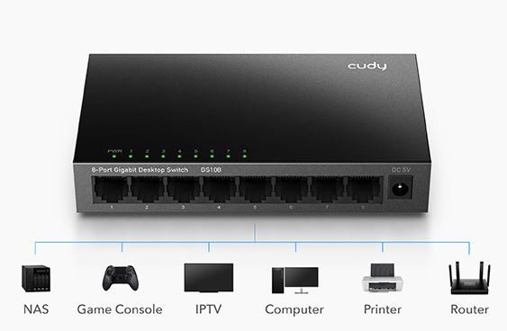 Cudy 8-Port Gigabit Metal Switch, GS108