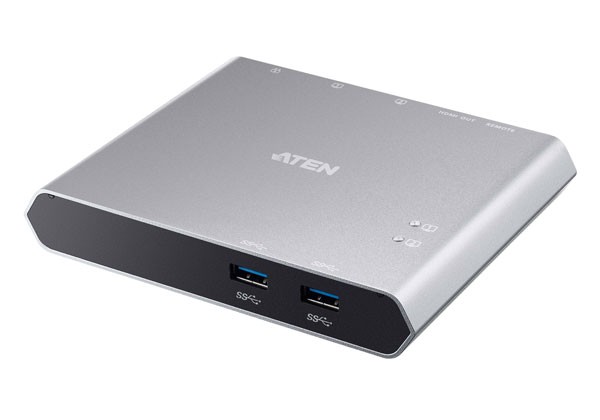 Aten USB-C KVM Dock Switch mit Power Pass-Through , 2-fach, 4K HDMI