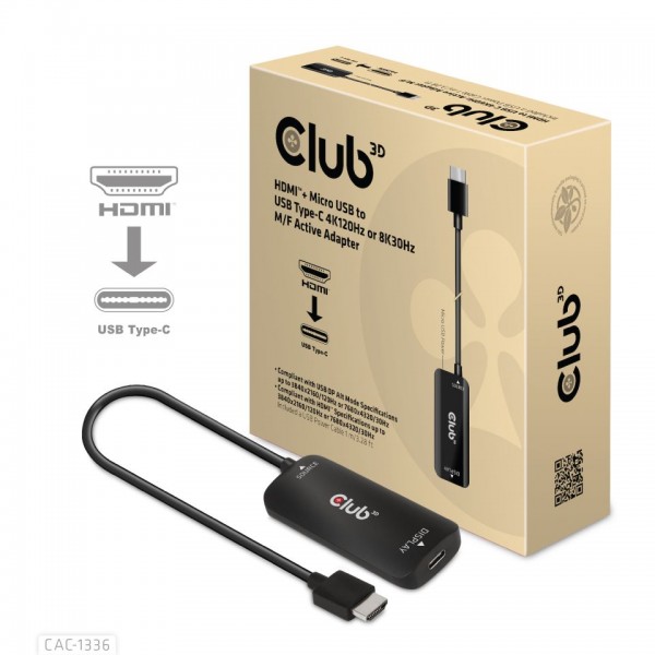 Adapter HDMI =&gt; USB C *Club3D* 4K120Hz aktiv