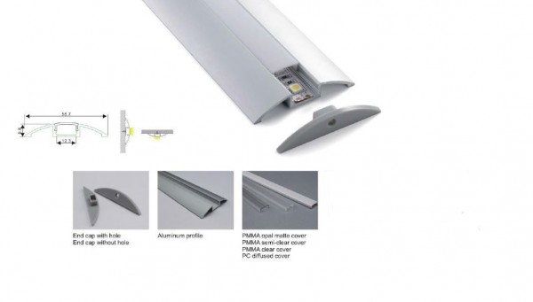 Synergy 21 LED U-Profil 200cm, ALU021