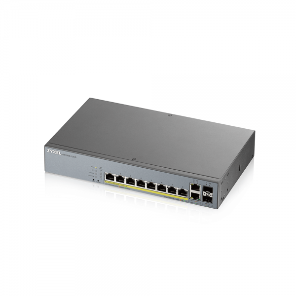 Zyxel Switch smart managed Layer2 12 Port Â• 10x 1 GbE Â• PoE Budget 130 Watt Â• 8x PoE at Â• 2x SFP Â• 19&quot; Â• GS1350-12HP