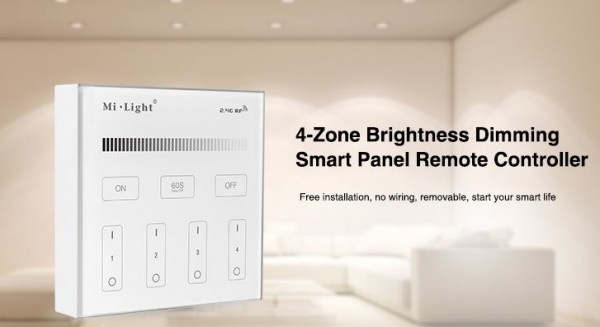 Synergy 21 LED Fernbedienung Smart Panel single color 4 Zonen *Milight/Miboxer*