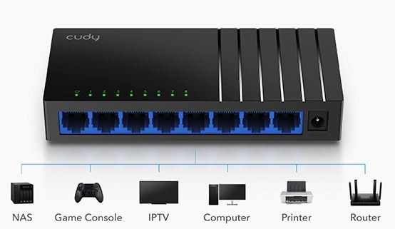 Cudy 8-Port Gigabit Light Managed Switch, GS108E