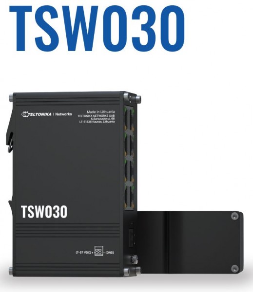 Teltonika · Switch · TSW030 8 Port 10/100 Industrial unmanaged Switch