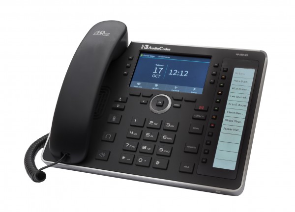 AudioCodes IP 445HD IP-Phone PoE GbE black with integrated BT and Dual Band Wi-Fi