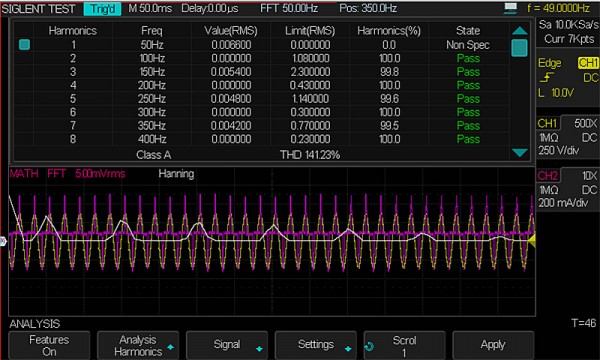 Siglent SDS-2000X-PA / Leistungsanalyse-Software für SDS2000 Oszilloskope
