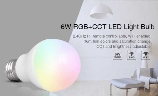 Synergy 21 LED Retrofit E27 6W RGB-WW Lampe mit Funk und WLAN *Milight/Miboxer*