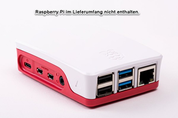 Raspberry Pi 4 Zubehör - offizielles Gehäuse rot/weiß für Pi 4