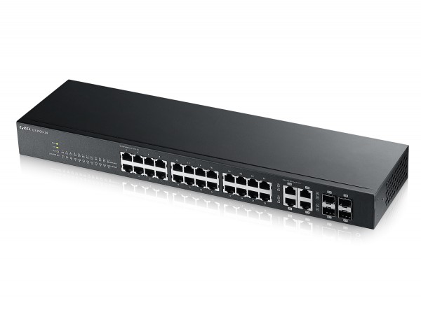 Zyxel Switch smart managed Layer2 28 Port Â• 24x 1 GbE Â• 4x 1 Gb Combo Â• 19&quot; Â• Lüfterlos Â• NebulaFlex Â• GS1920-24V2