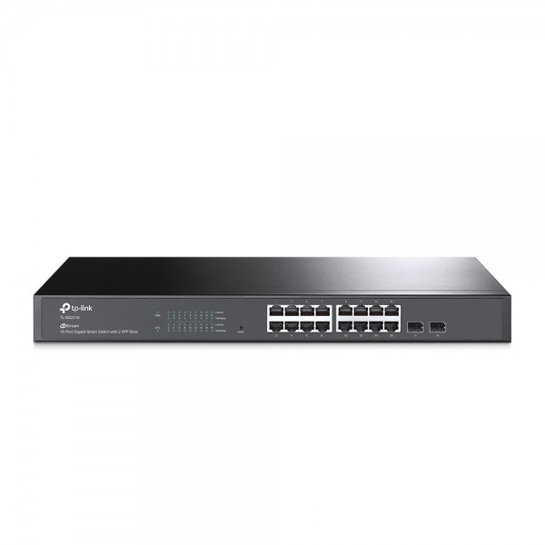 TP-Link Switch full managed Layer2 18 Port • 16x 1 GbE • 2x SFP • 19&quot; • Lüfterlos, Omada • SG2218