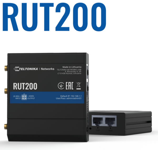 Teltonika · Router · RUT200 · Kompakter-4G/LTE Router