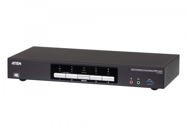 Aten KVM-Switch 4/2-fach Audio/DP/USB, Dual-Port, Display Port