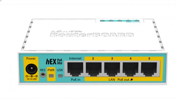 MikroTik RouterBOARD RB750UPr2, hEX PoE lite, 5x 10/100, 4x POE, USB