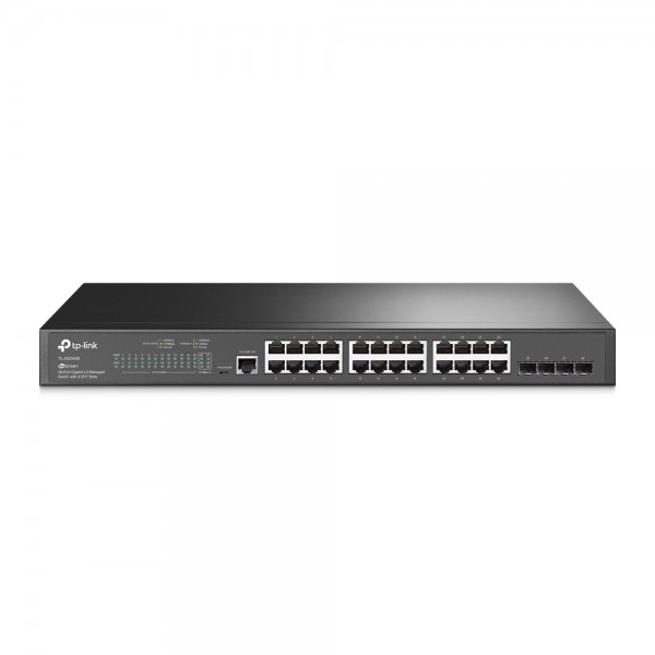 TP-Link Switch full managed Layer2+ 28 Port • 24x 1 GbE • 4x SFP • 19&quot; • Lüfterlos, Omada • SG342