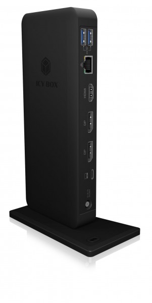 ICY Box Adapter, USB 3.0 C(Buchse) Typ auf 2xDP/HDMI/USB/LAN/Thunderbolt, IB-DK2405-C,