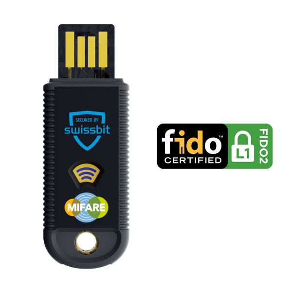 Swissbit iShield Key FIDO2 USB-A + Mifare in Einzelverpackung