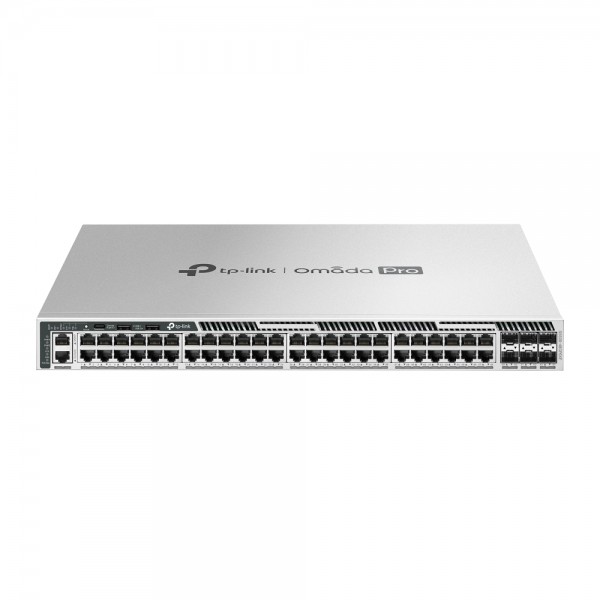 Omada PRO full managed Layer 3 Switch • 54 Port • 48x 1GbE, 6x SFP+ • PoE Budget 1440W • 48x PoE at • Omada PRO • S6500-24M4Y