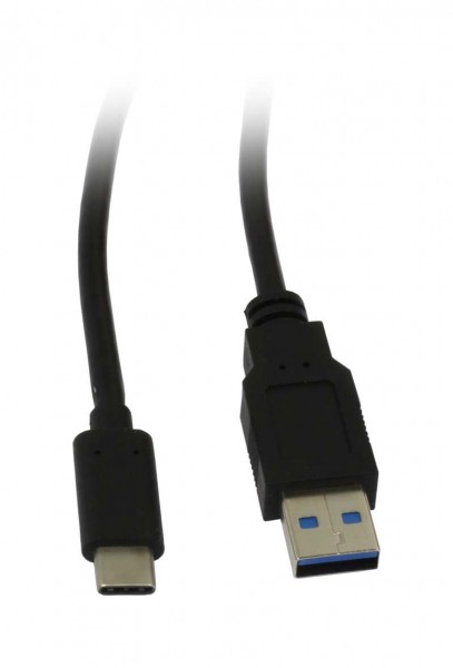Kabel USB3.1, 1.0m, A(St)/C(St), schwarz, 10G/3A, Gen 2, Synergy 21,