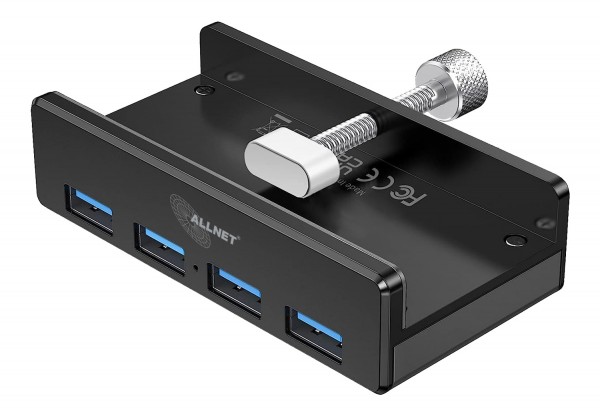 ALLNET USB 3.0 4 Port Clip HUB &quot;ALL-USB3-HUB-4-CLIP&quot; schwarz