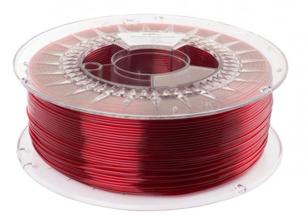 Spectrum 3D Filament / PET-G Premium / 1,75mm / Transparent Red / Rot Durchsichtig / 1kg