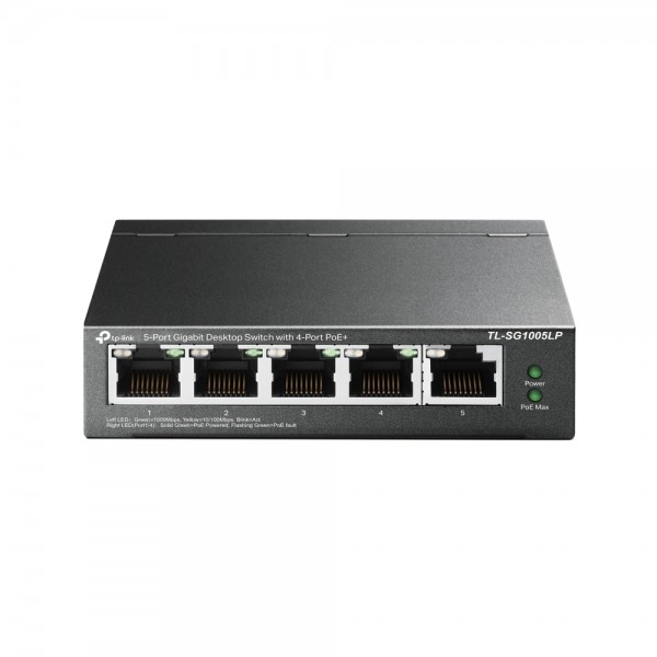 TP-Link - TL-SG1005LP - 5-Port Gigabit Desktop Switch with 4-Port PoE+