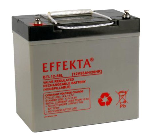 Effekta zbh. Akku 12V/ 55Ah(L),10-Jahresbatterien