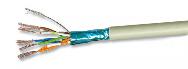 Kabel 300MHz, CAT5E, FTP(F/UTP), Patch, Hal, 100m, Schwarz, U