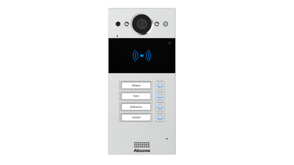 Akuvox TFE R20BX5 IP Door SIP Intercom with five (5) Button (Video &amp; Card reader) *FlushMount Bundle*