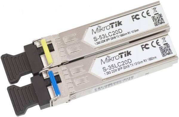 Mikrotik Zubehör Pair of SFP modules, S-35LC20D + S-53LC20D
