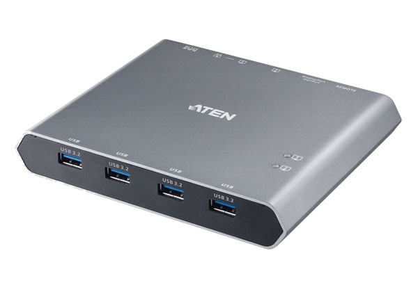 Aten USB-C KVM Switch mit Power Pass-Through | Duo Flex (8K, USB 3.2 / 4.0, Thunderbolt 4 kompatibel), 2-fach, 4K DisplayPort