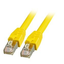 Patchkabel RJ45, CAT8.1 2000Mhz, 10m, gelb, S-STP(S/FTP), BC, LSZH,