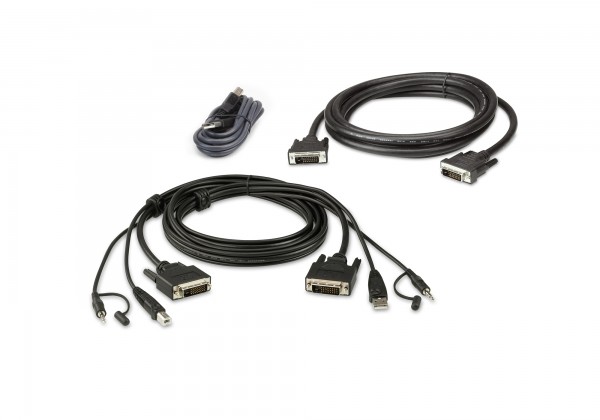 Aten Verbindungskabel Secure DVI-D, 3m, USB, Audio