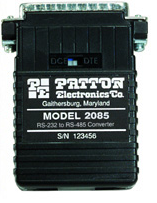 Patton 2084 RS-232 TO RS-485 INTERFACE CONVERTER (DB25M; RJ45); 2-WIRE