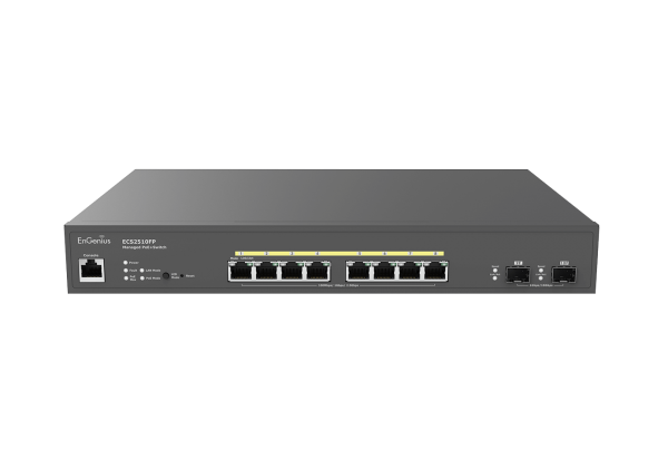 EnGenius Switch full managed Layer2+ 10 Port Â• 8x 2.5 GbE Â• PoE Budget 240W Â• 8x PoE++ bt Â• 2x SFP+ Â• 13&quot; Â• ECS2510FP Â• EnGenius Cloud