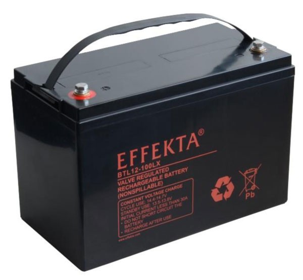 Effekta zbh. Akku 12V/100Ah(LX), 10-Jahre Lebenserwartung