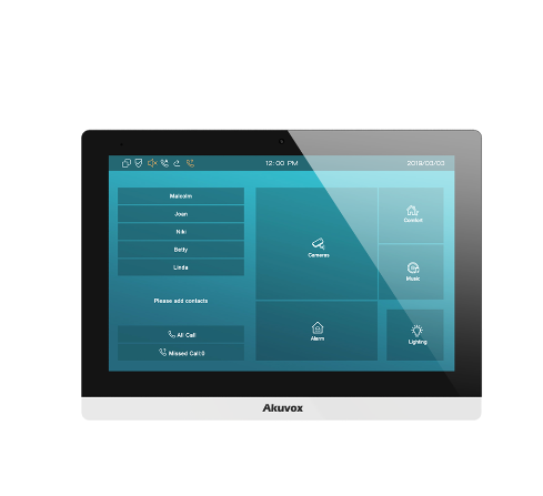 Akuvox Indoor-Station C317A, with logo, Touch Screen, Android, POE, Wi-Fi, 1 MP cam, white