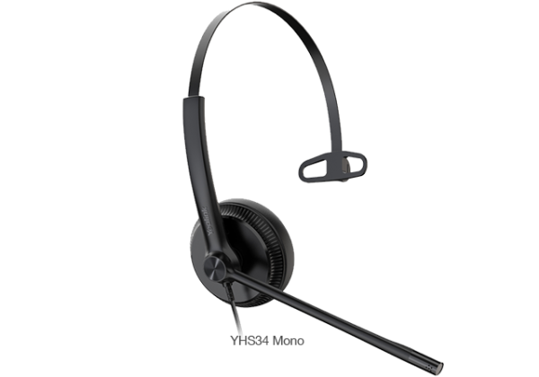 Yealink SIP zub. QD/RJ YHS34 Monaurales Headset mit NoiseCancelling