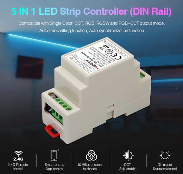 Synergy 21 LED Controller RGB-WW (RGB-CCT) DC12/24V Strip/Panel 5in1*Milight/Miboxer*