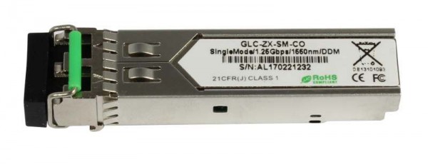GBIC-Mini, SFP, 1000, ZX/LC, kompatible f.Cisco, single Mode 9u,
