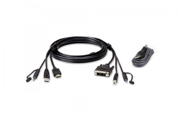 Aten Verbindungskabel Secure HDMI-DVI-D, 1,8m, USB, Audio