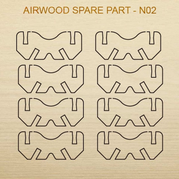 Airwood Holz Ersatzteil N02 / Spare Wood Part N02
